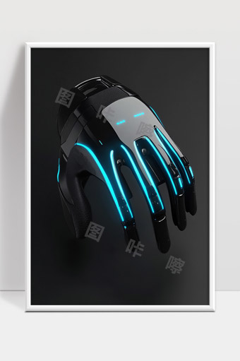未来科技机械手高科技智能机器人手部设备展示