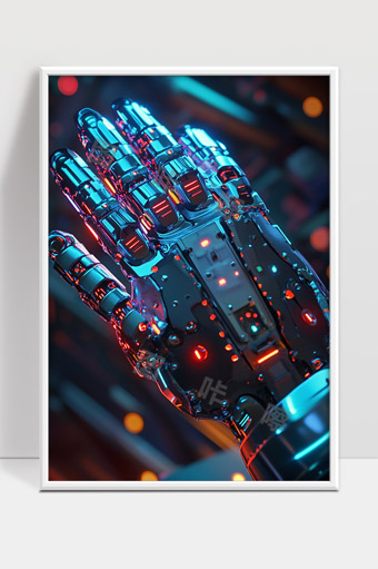 未来科技感机械机械手臂智能机器人高科技装备
