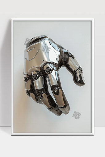 未来科技感机械手臂精准灵活的机器人手部特写