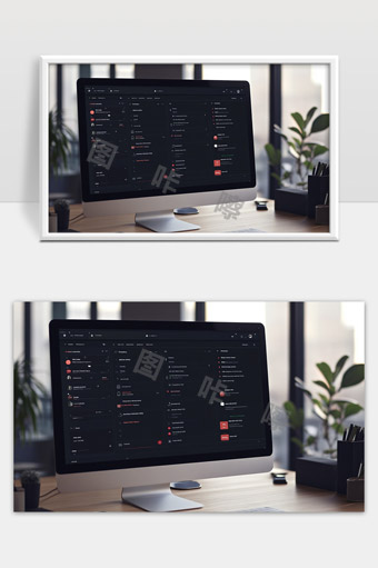 现代办公环境中电脑屏幕上的项目管理工具界面