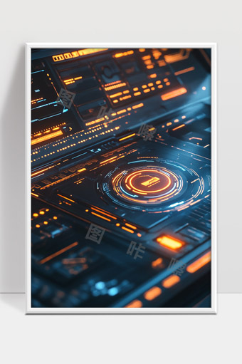 未来科技感控制面板智能交互界面设计展示