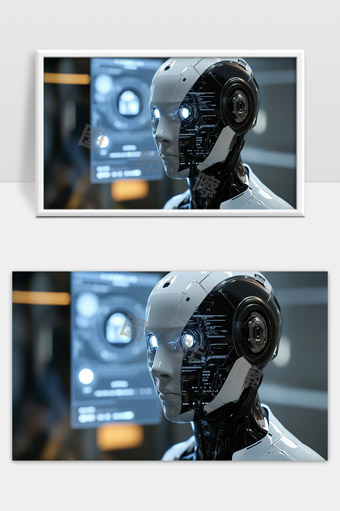 未来科技智能机器人高科技人工智能形象展示