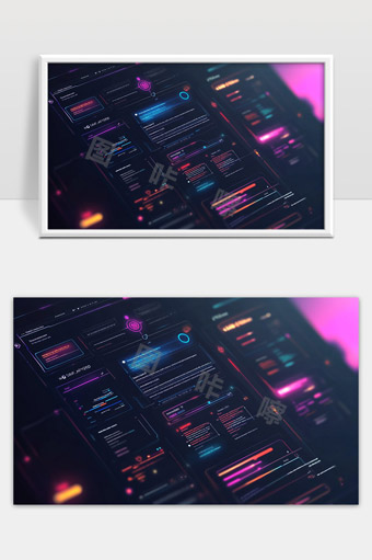 未来感数字界面设计人工智能交互科技