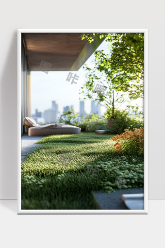 现代城市阳台休闲花园绿植景观设计