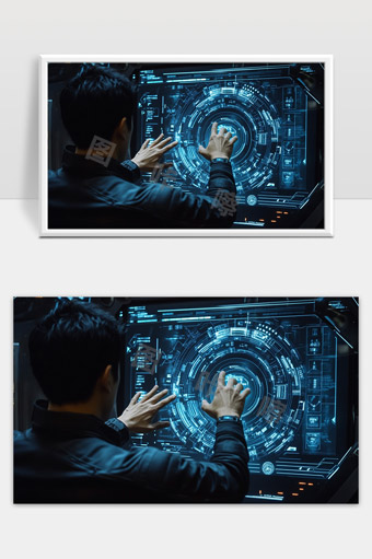 未来科技界面操作智能交互高科技触控屏幕
