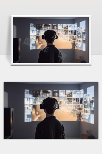 虚拟现实技术体验未来智能数字交互场景