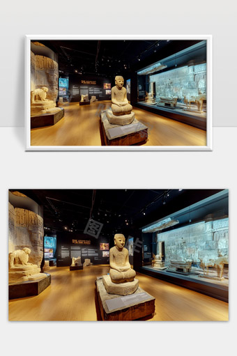 博物馆古代雕塑展览中国文化遗产艺术展示