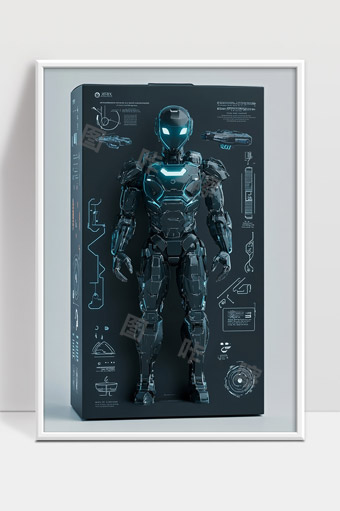 未来高科技全身智能机器人设计展示模型