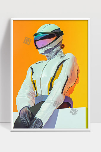 未来科技感女性机器人形象设计展示