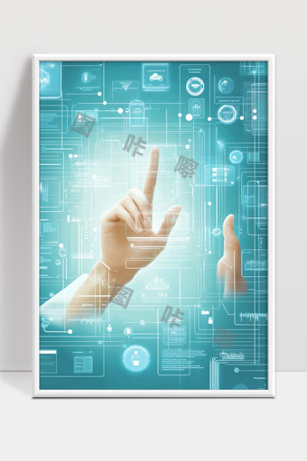 未来科技智能界面手势操作虚拟现实数字交互系统