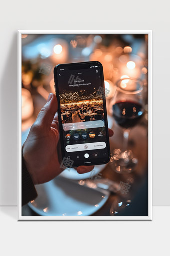 手机拍摄夜晚灯光餐厅温馨氛围美食体验