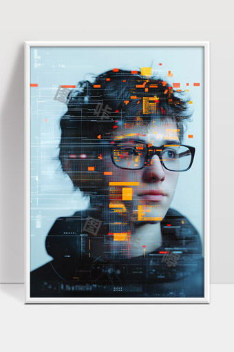 未来科技下的智能数据视觉化人工智能青年