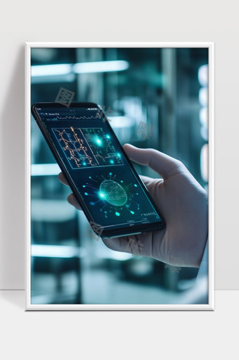 手持智能手机展示未来科技数字界面操作