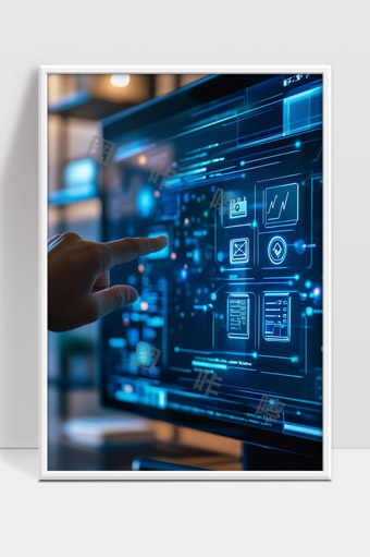 智能科技触控界面展示未来数据信息交互技术