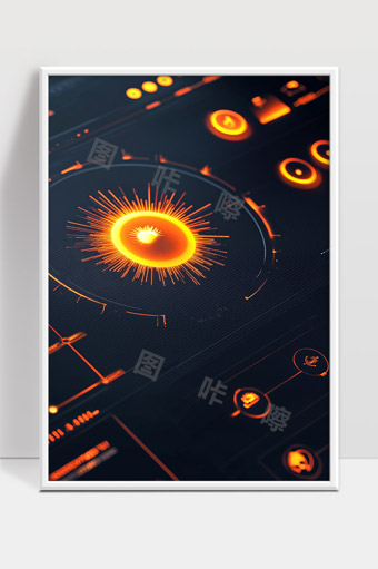 未来感科技风激光光环数字界面设计
