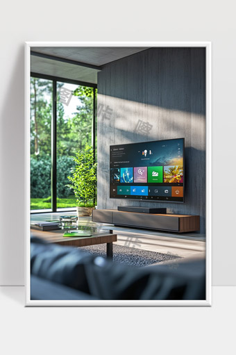 现代简约风格客厅电视墙智能家居装修设计展示