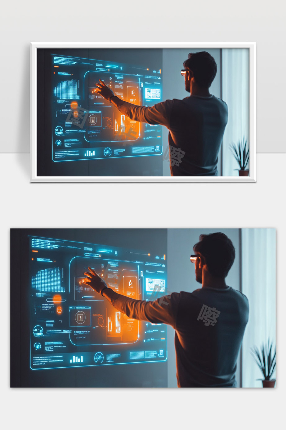 未来科技智能交互虚拟界面数据分析展示