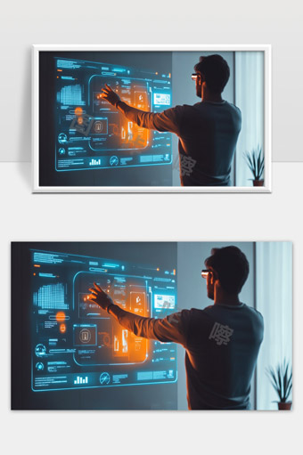 未来科技智能交互虚拟界面数据分析展示