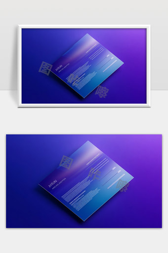 简约渐变色设计风格的现代商务名片样板展示