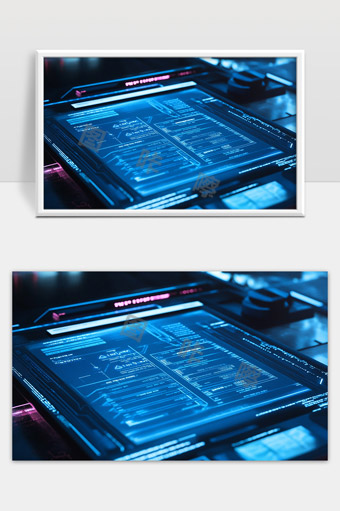 未来科技感智能触控屏幕展示高科技数据交互界面