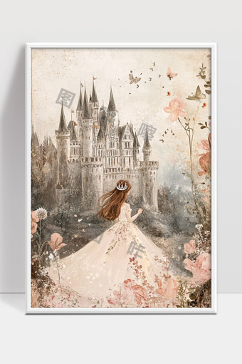 梦幻公主花海漫步通向童话城堡之路