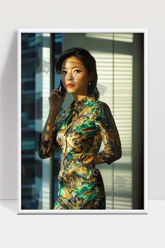 都市女性优雅性感旗袍魅力现代都市生活写照