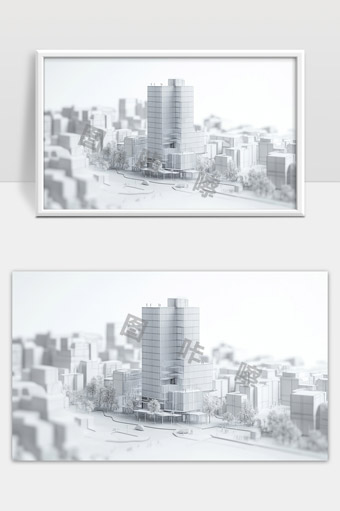 现代城市建筑设计效果图立体规划模型展示
