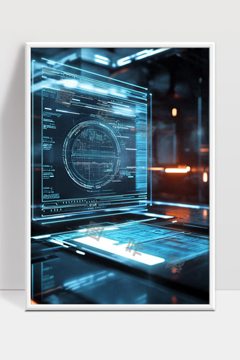 未来感高科技虚拟界面数字信息交互展示