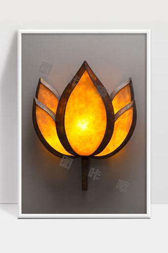 温馨复古莲花形墙壁灯光装饰现代家居照明设计