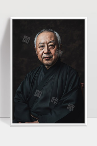 沉稳智慧的银发长者传承中华传统文化精神