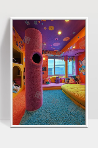 儿童主题彩色娱乐休闲室内设计温馨舒适空间
