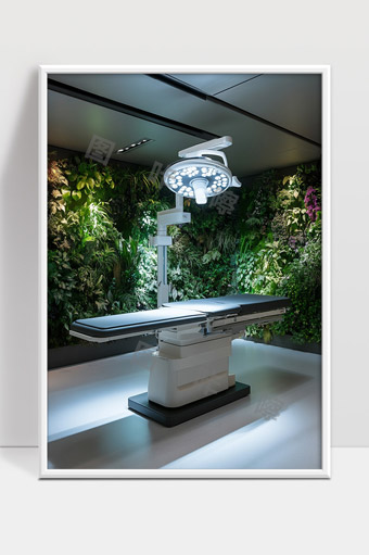 现代智能手术室绿色植被环境医疗设备展示