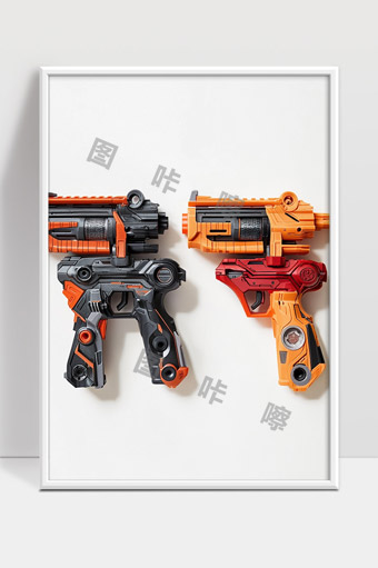 创新科技炫酷未来风格儿童玩具枪模型展示