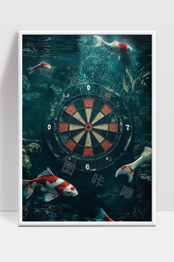 水底圆盘鱼群穿梭梦幻奇幻水下世界