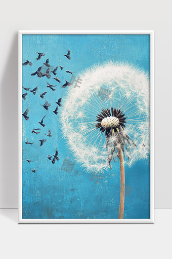 蒲公英与飞鸟共舞展现生命自由之美