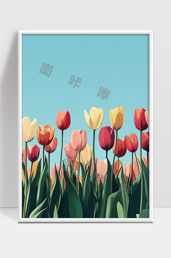 春日郁金香绽放美丽花海迎接灿烂阳光