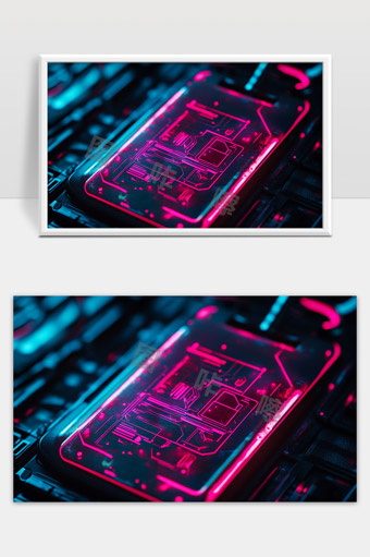 未来科技数字芯片与高科技电子设备融合图景