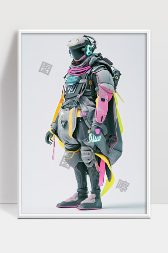 未来科技感全身战斗服科幻机器人形象设计