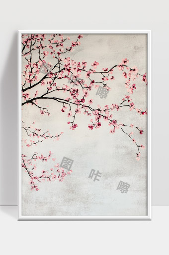 春天樱花盛开绽放自然美景背景画面