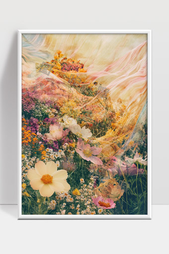 梦幻绽放的春日花海唯美自然风景画面