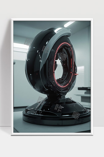 未来科技感全息显示装置高科技智能机械设备