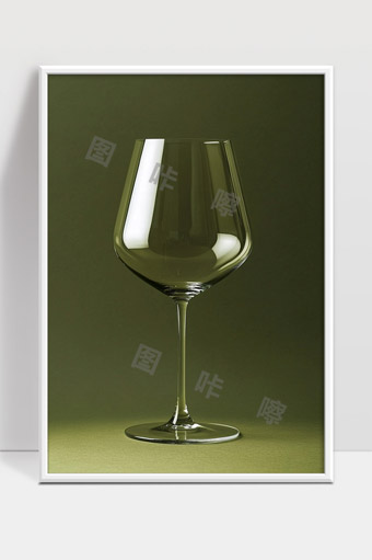 简约优雅透明酒杯静物摄影静谧唯美背景