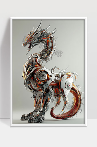 未来机械龙设计融合科技与艺术的机械生物造型