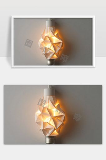 创意折纸灯泡艺术灯具现代家居装饰设计