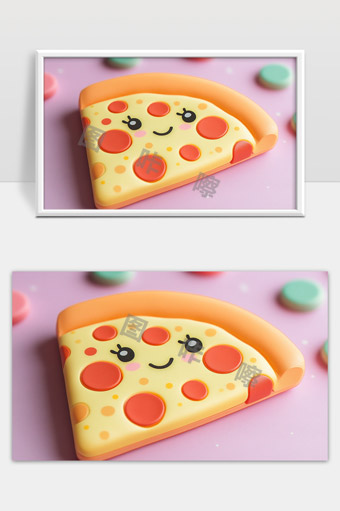 卡通可爱笑脸披萨玩具儿童趣味模型