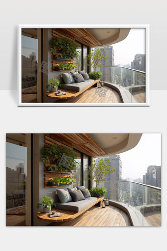 现代城市阳台绿植休闲区设计与自然融合