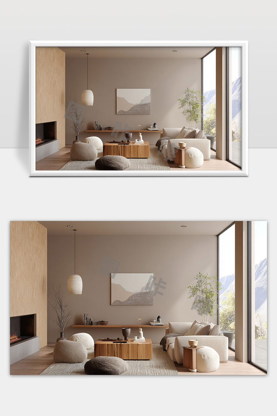 极简自然风格客厅温馨舒适现代家居设计