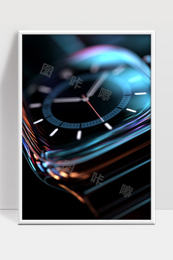 未来感数字智能手表特写展示时尚科技魅力