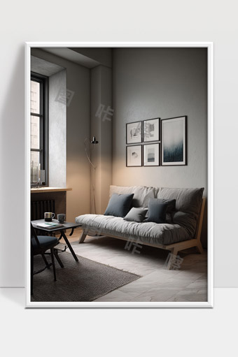 现代极简风格客厅布置温馨舒适生活空间