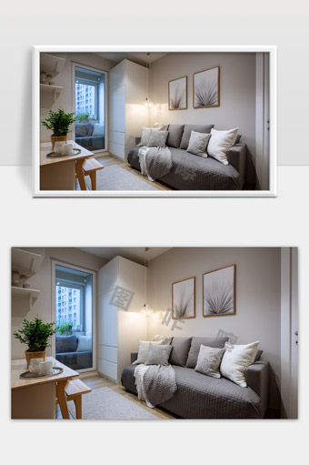 简约现代小户型客厅温馨布置舒适居家氛围